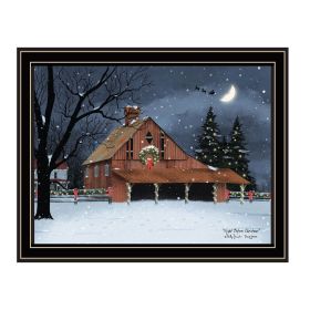 Trendy Decor 4U Night Before Christmas Black Framed Wall Art for Living Room, Bedroom Wall Art Print for Home Decor by Billy Jacobs
