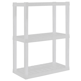 Plastic Shelves Garage Storage Shelving Unit 3-Tier 39"H x 14"D x 30"W White-300 lb Total Capacity