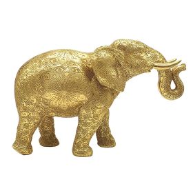 7.25"W Gold Thai Elephant Figurine Home Decor Gift
