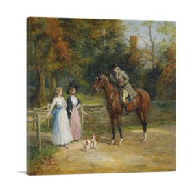 A Charming Encounter (Type: Standard Framed Canvas Print, size: 30" x 30" / 70cm x 70cm (approx))